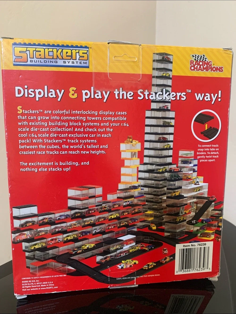 Stackers Deluxe Track Pack Building System 2 Tracks 1 Car 2 Cases Kids Toy New